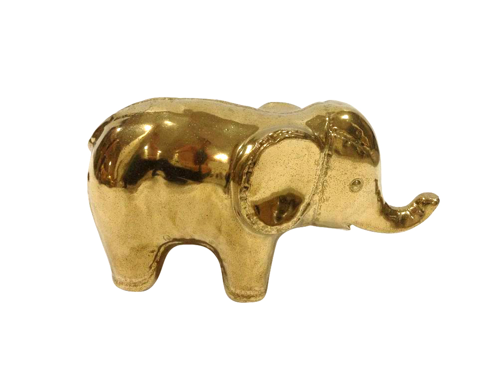 Picture of Jeco HD-HA068 Ceramic Elephant, Gold Color
