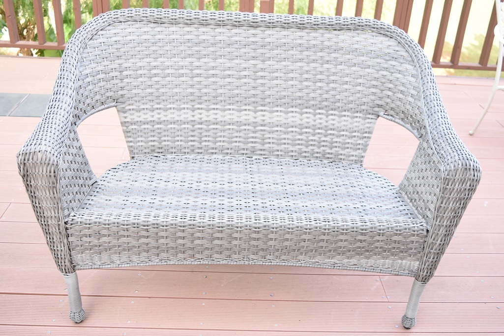 Grey Resin Wicker Clark Loveseat