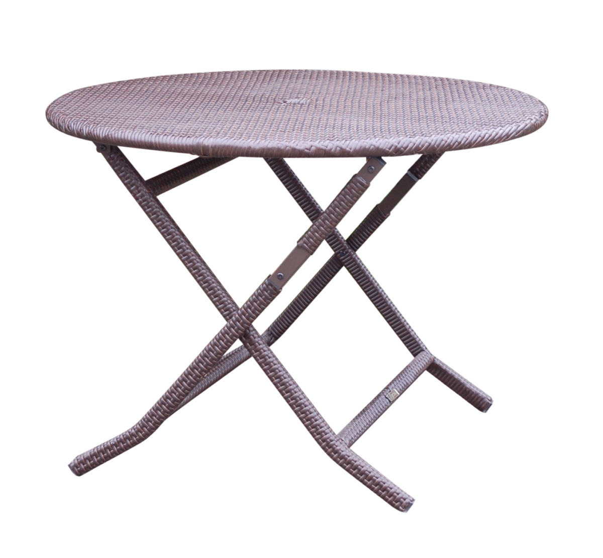 Cafe Round Folding Wicker Table
