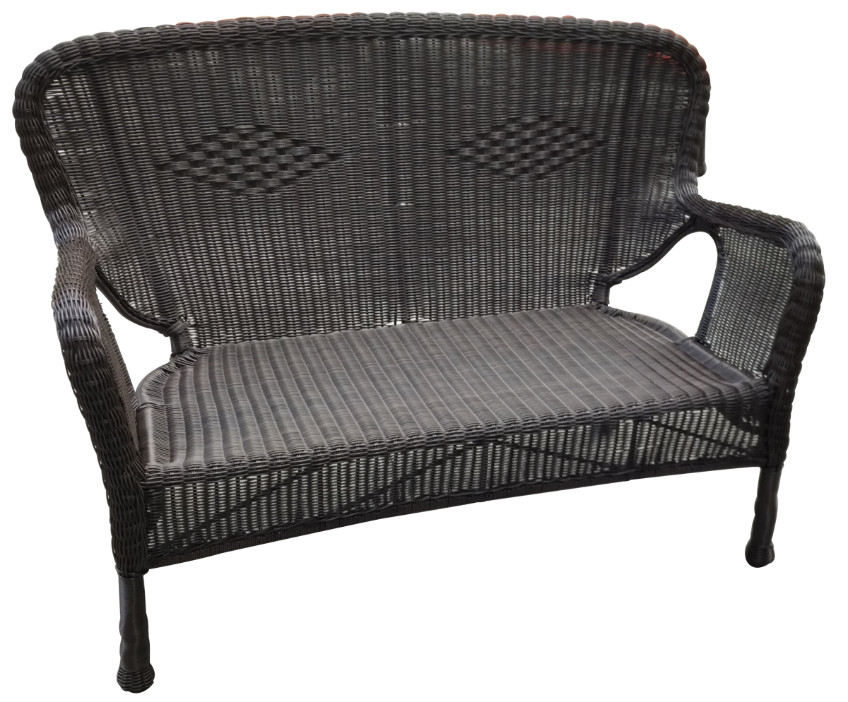 Windsor Wicker Patio Love Seat, Espresso
