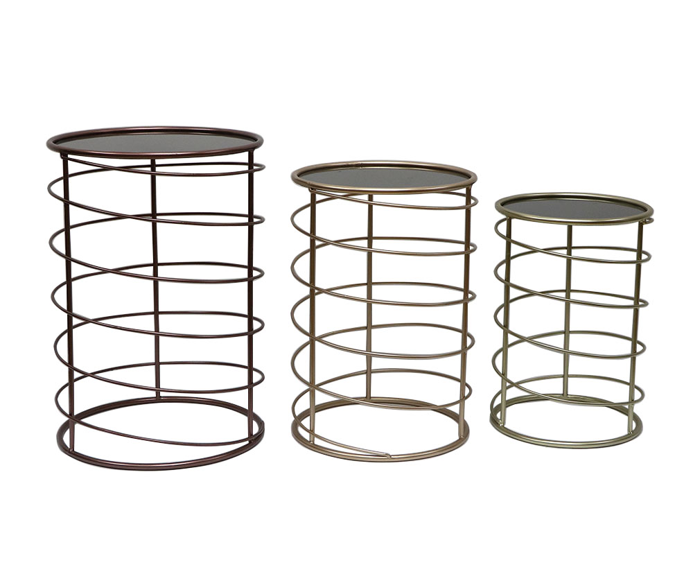 Mirror End Table - Set of 3