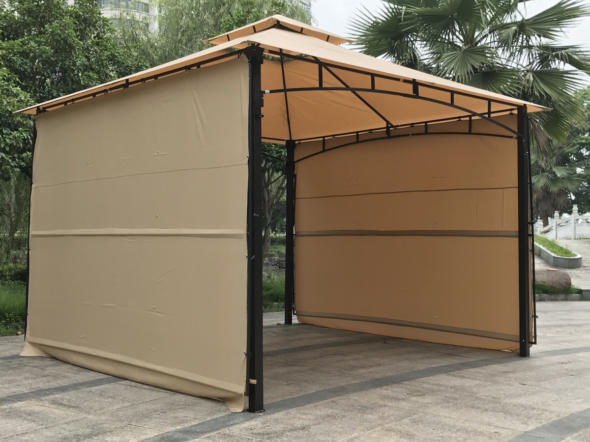 11 x 11 ft. Meta Gazebo with Two Sides Awning