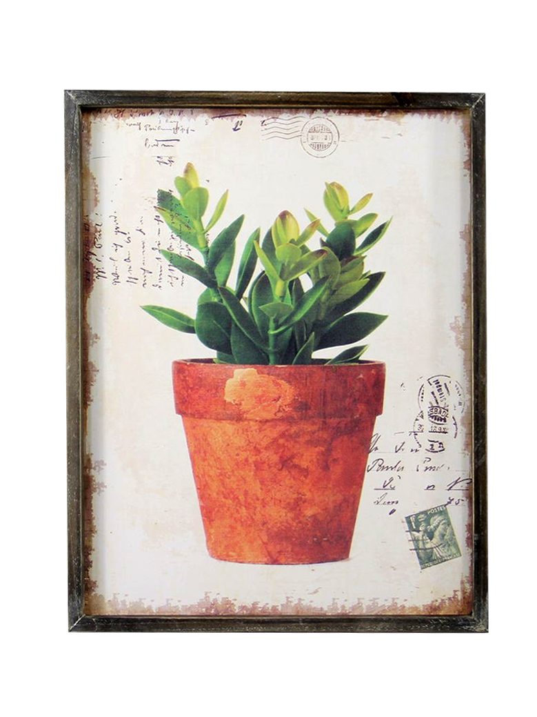 Potted Green Picture Frame