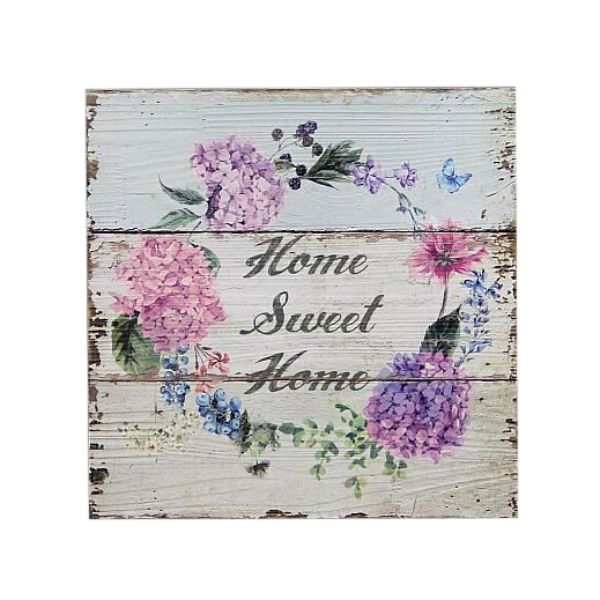 How Sweet Home Flowers Plaque