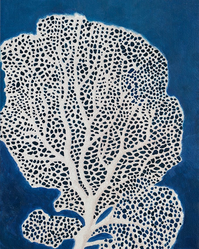 16 x 20 in. White Tree Oil Painting Wall Decor