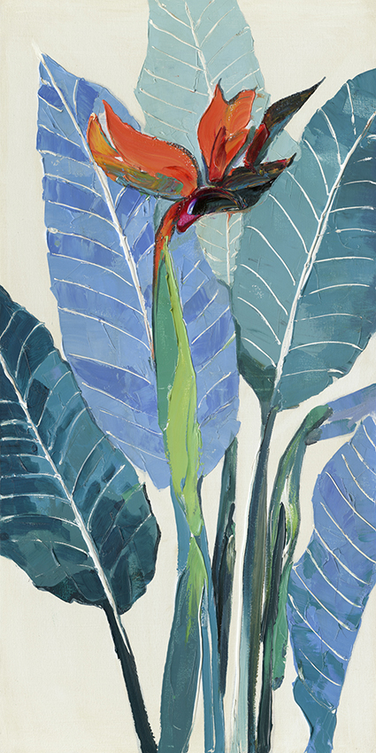24 x 48 in. Color Leaf-II Oil Painting Wall Decor