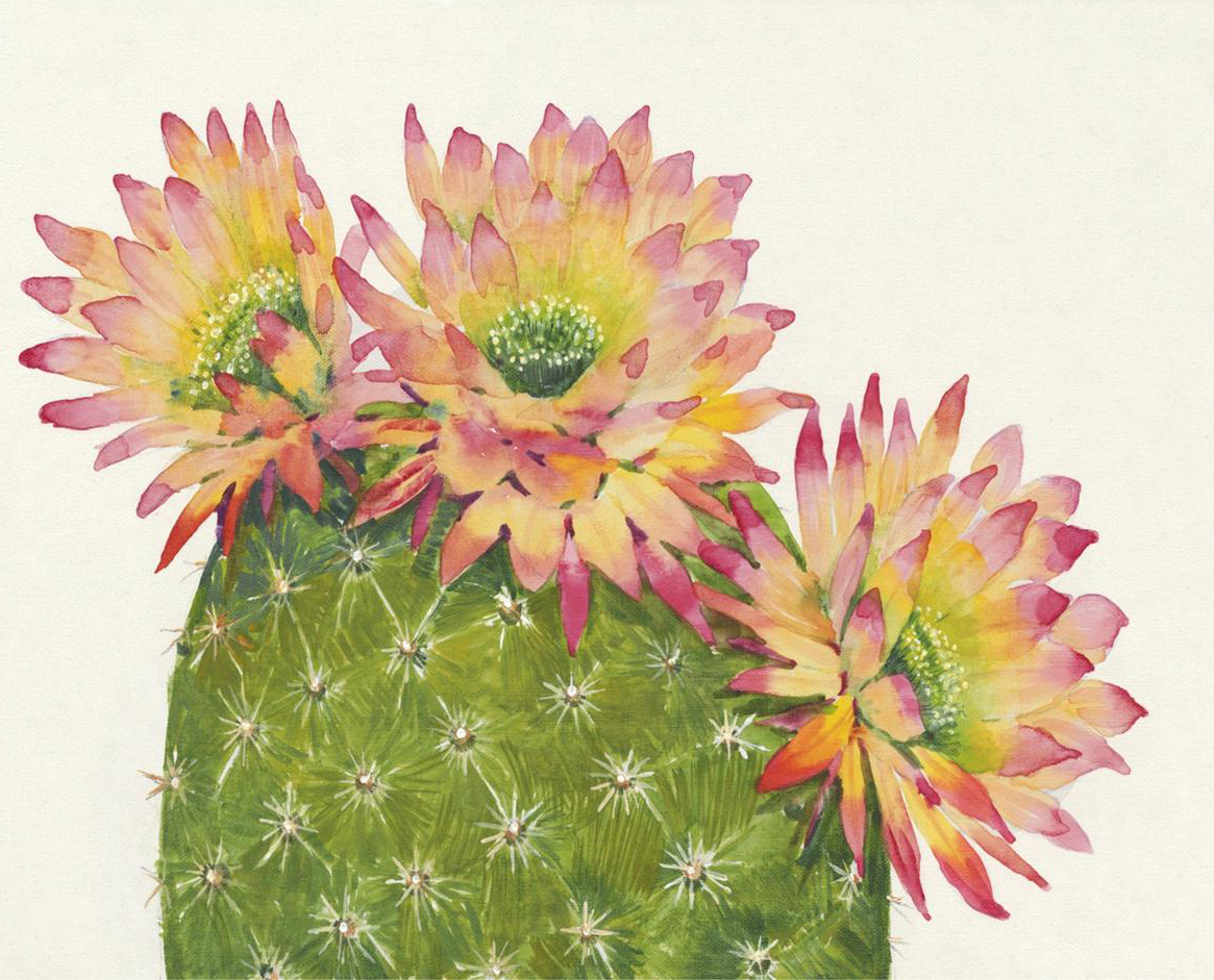 19.7 in. Printing Canvas Art, Pink & Green