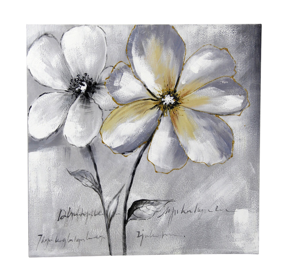 31.5 in. Canvas Art, White, Grey