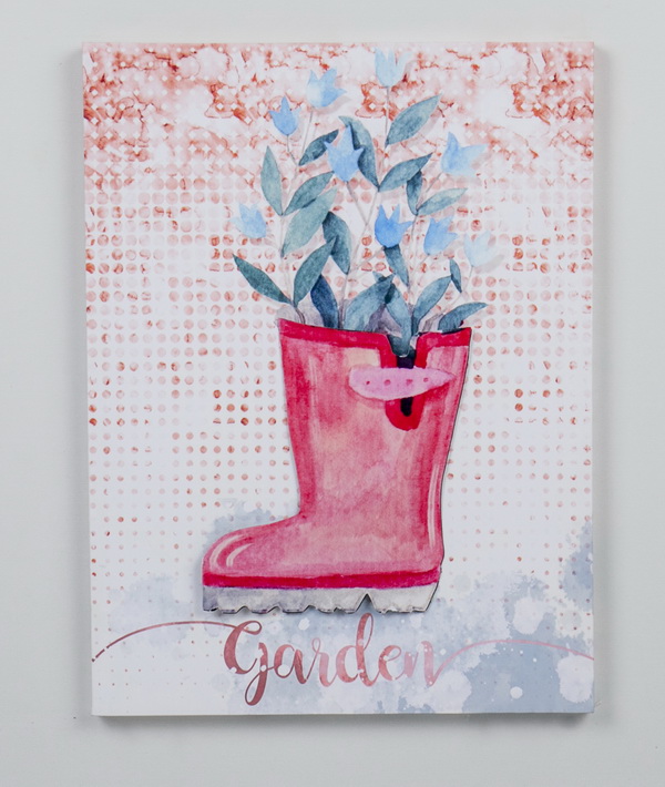 15.74 in. 3D Canvas Wall Art, Pink
