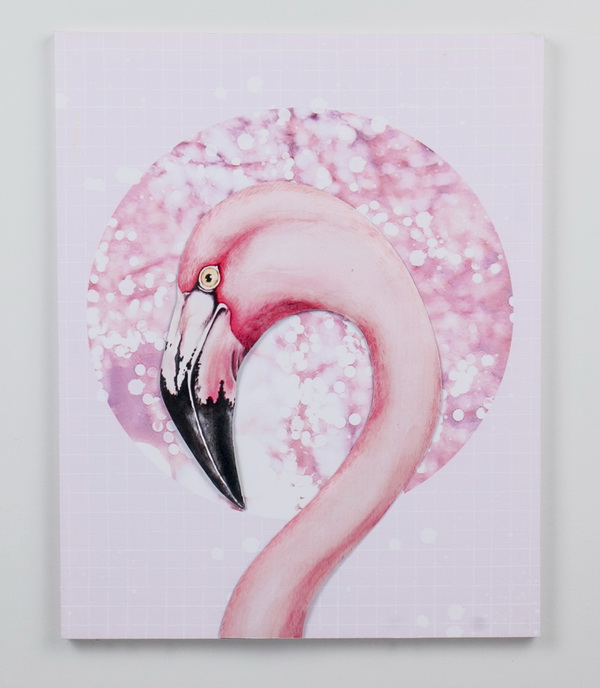 16.53 in. 3D Canvas Wall Art, Pink
