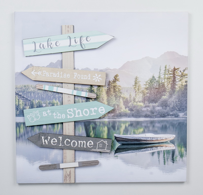 23.62 in. 3D Canvas Wall Art, Pink