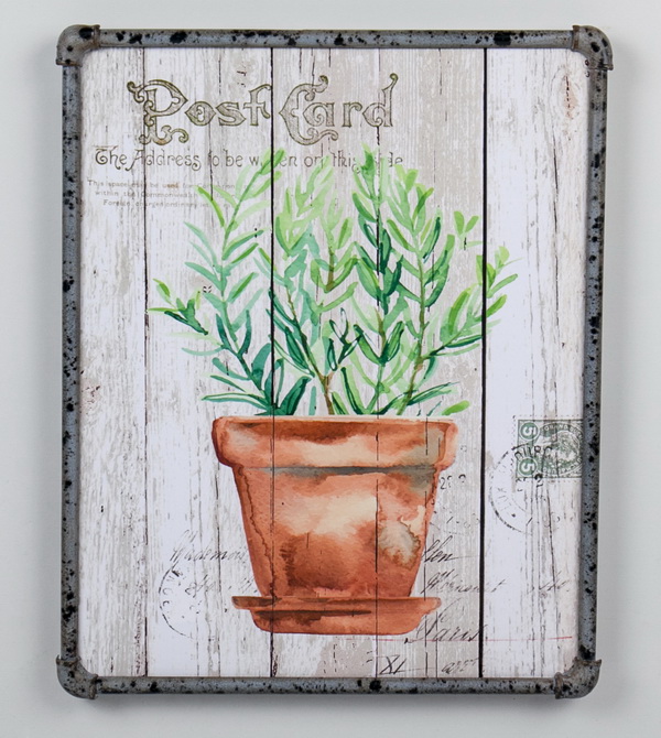 19.7 in. Canvas Wall Art, Green & Brown