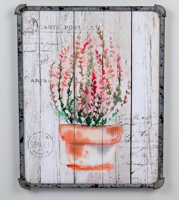 19.7 in. Canvas Wall Art, Green & Brown