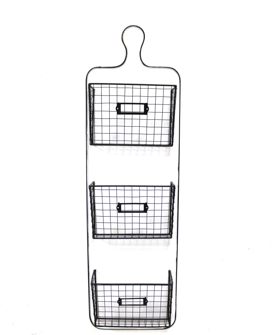 10.24 in. White Metal Wall Shelf