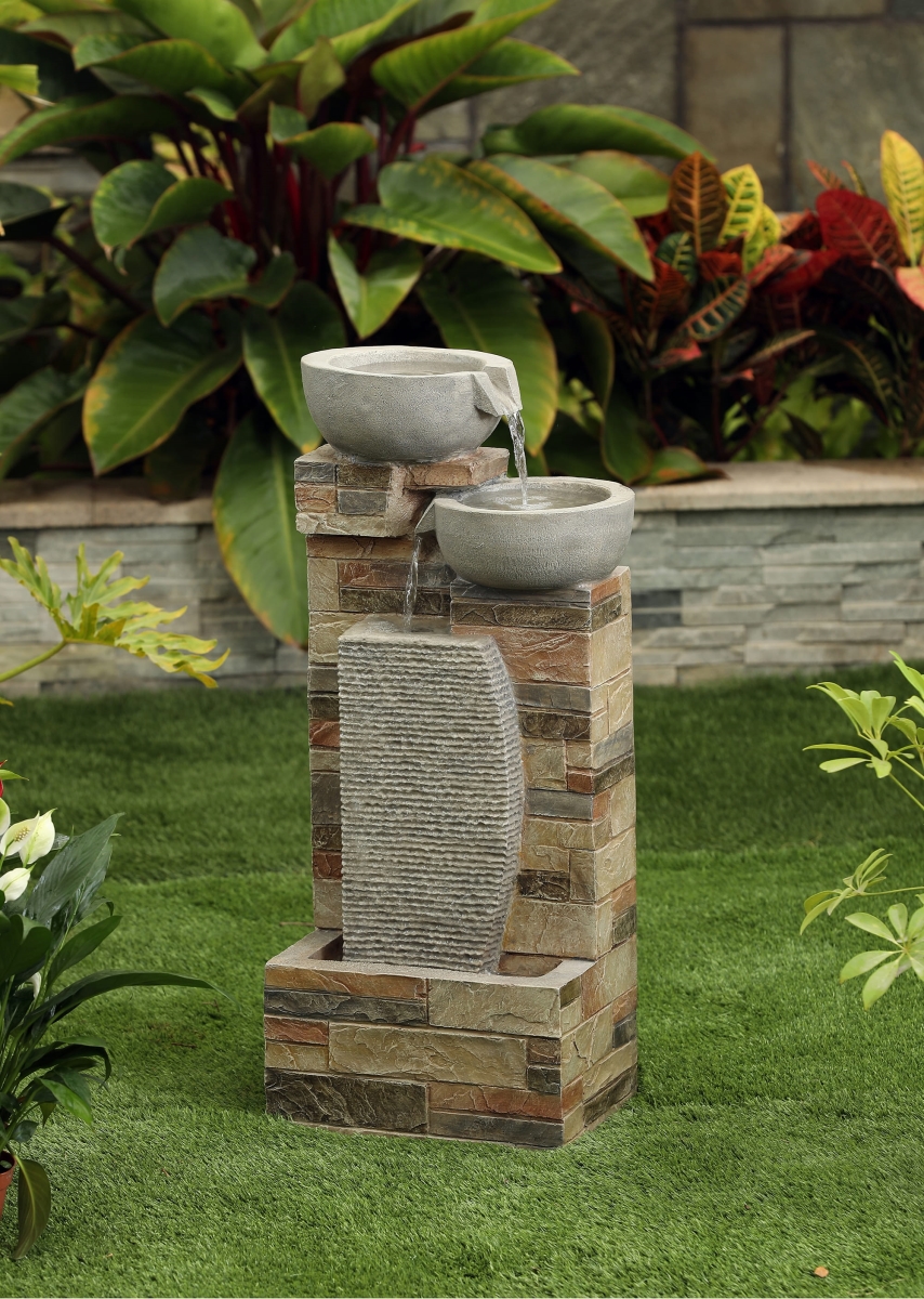 Brick wall fountain