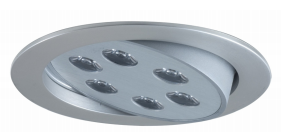 6 x 1W LED Slim Disk Round, 3000K