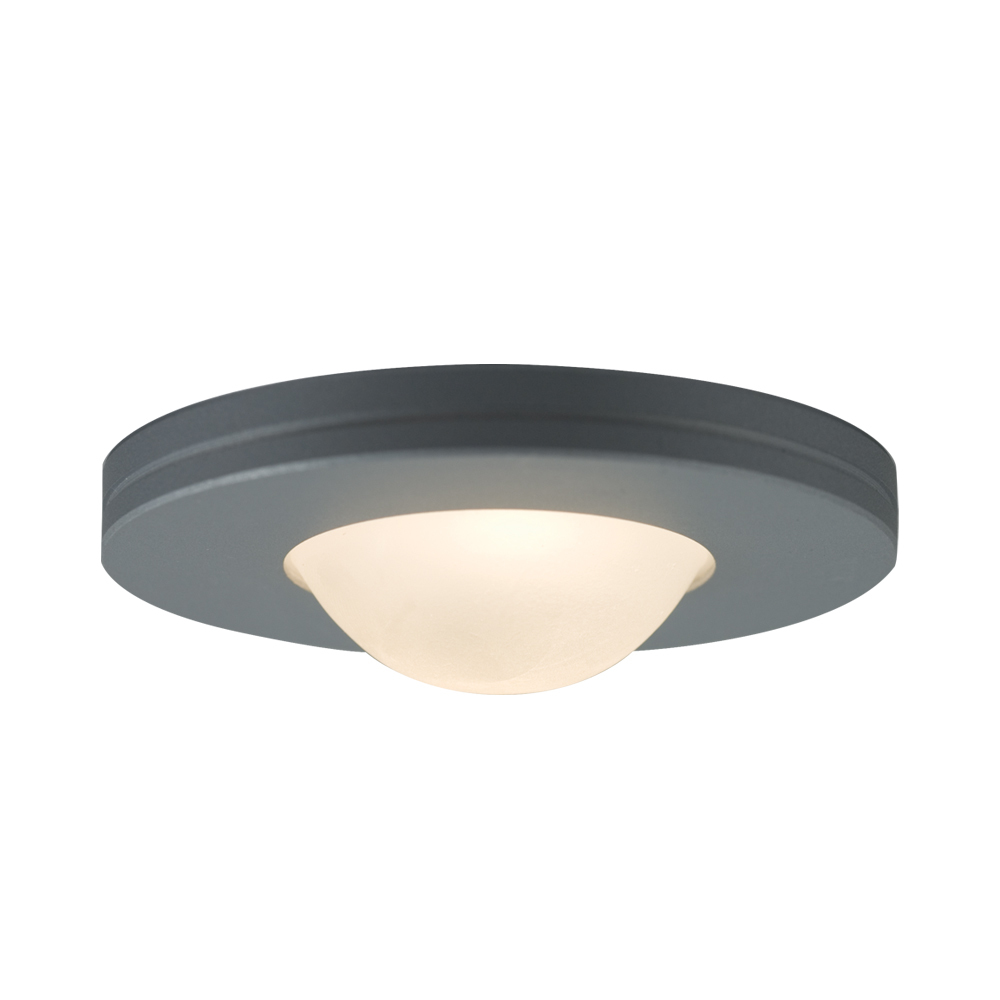 20W Straight-Edged Slim Disk with Frosted Glass Lens - Silver Grey - 72 in.