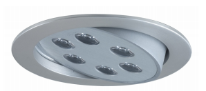 6 x 1W LED Slim Disk Round, 4000K