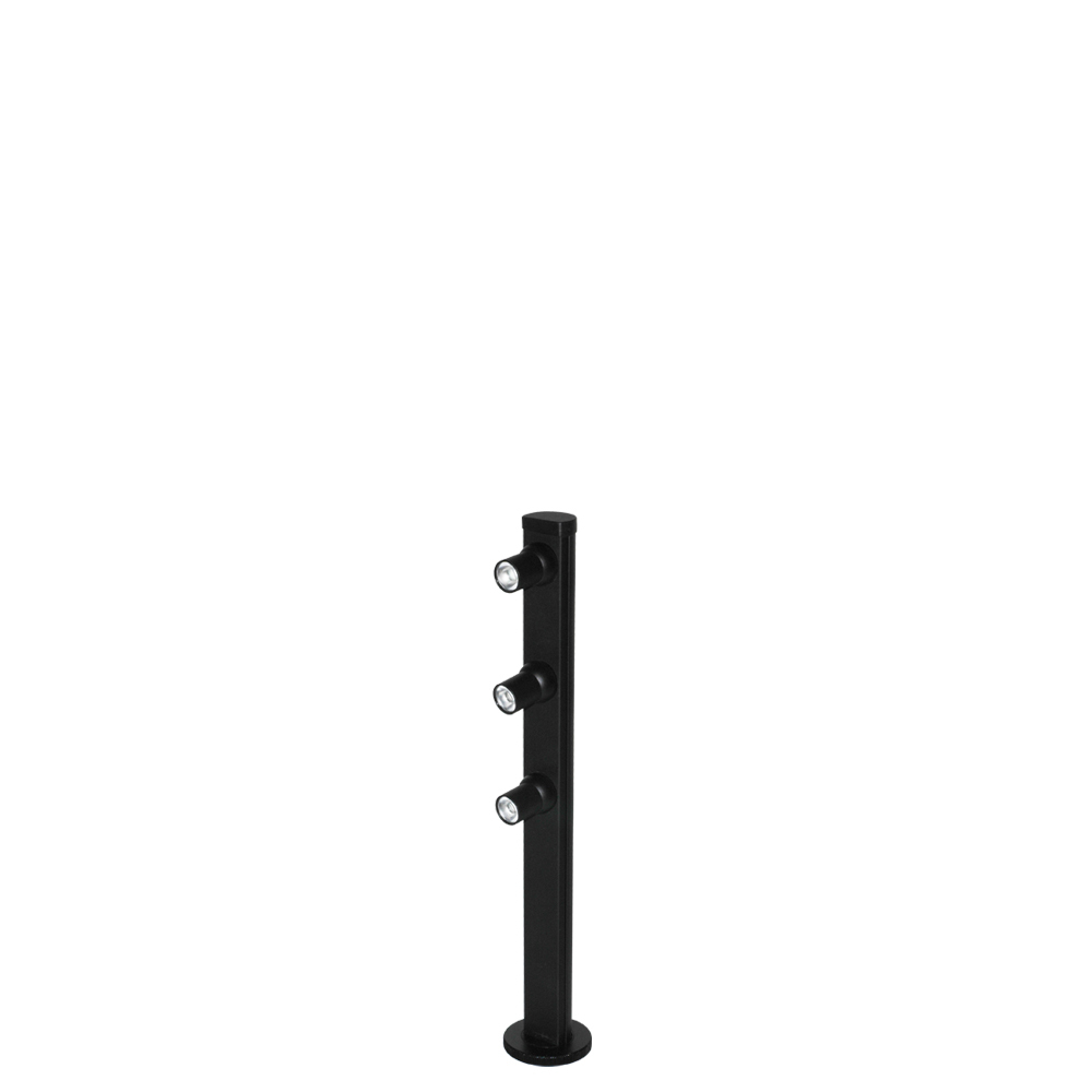 Jesco Lighting SD105CC082550-B 8 in. 3 LED Mizar Pole, 5000K - Black