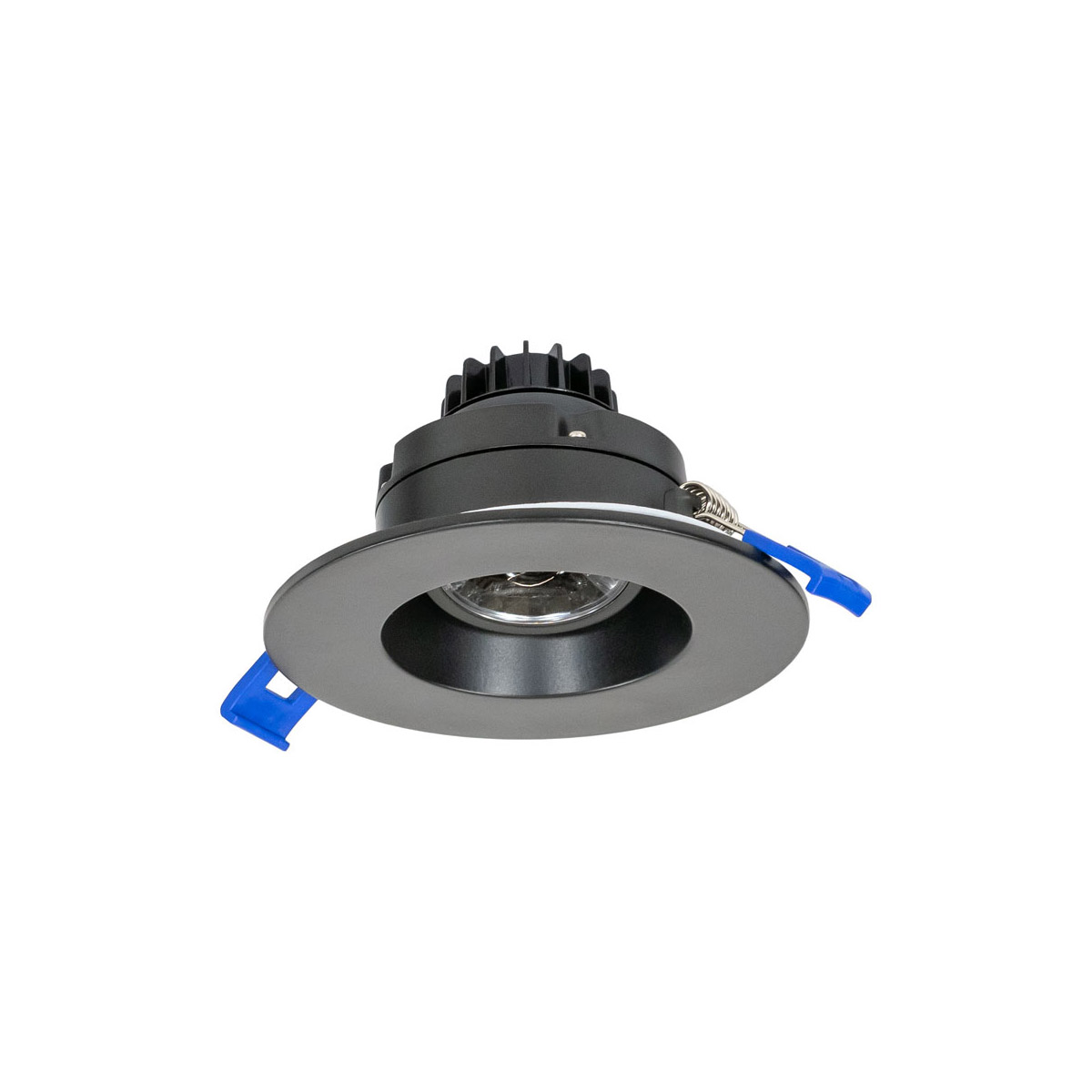 3 in. 8W 5CCT 90CRI LED Round Regressed Gimbal Recessed Downlight, Black