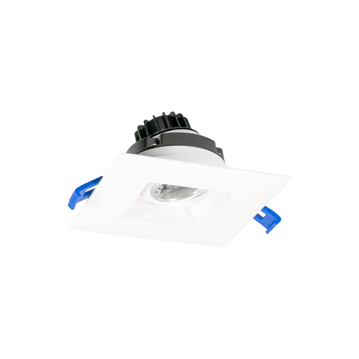 3 in. 8W 5CCT 90CRI LED Square Regressed Gimbal Recessed Downlight, White