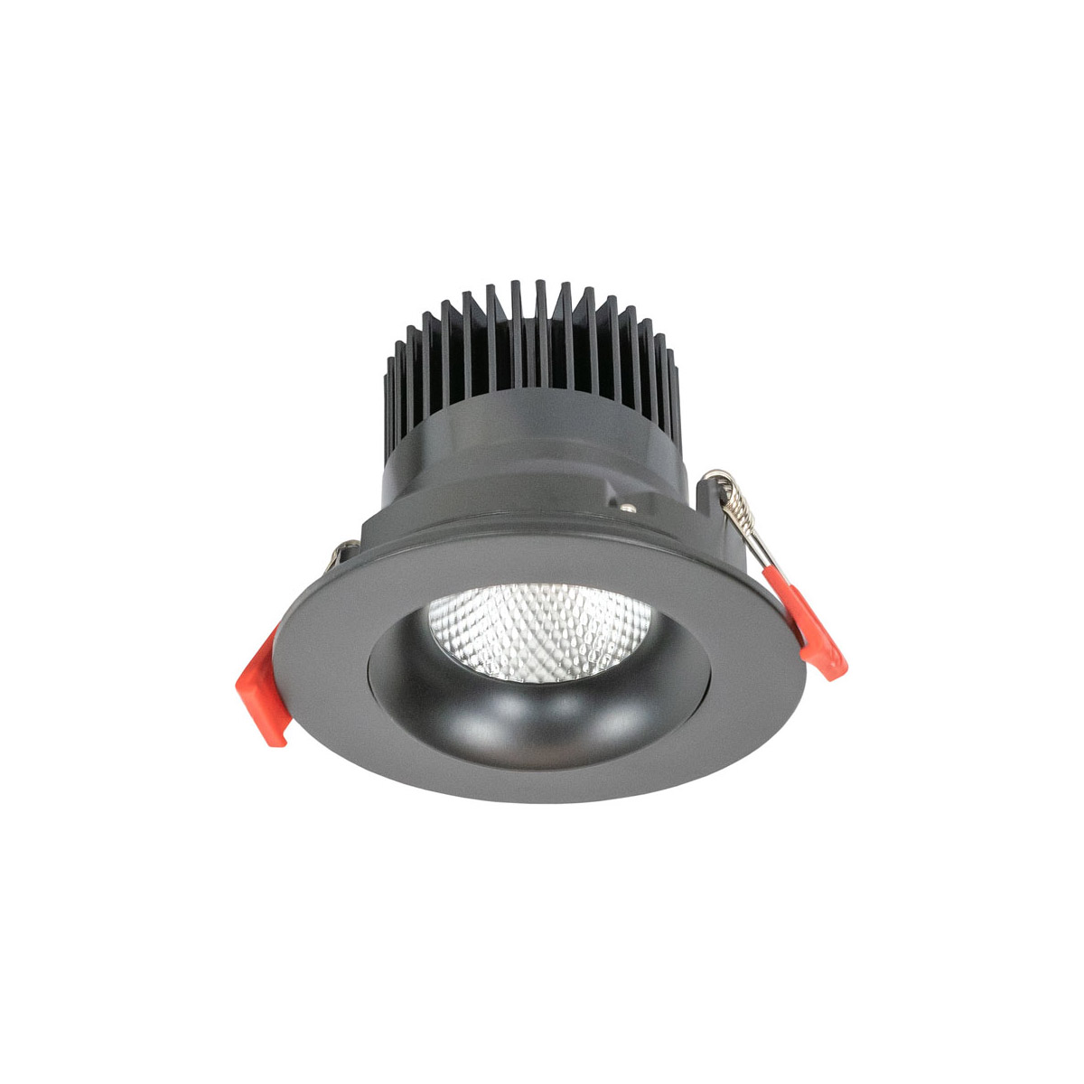3.5 in. 12W 5CCT 90CRI LED Round Regressed Gimbal Recessed Downlight, Black