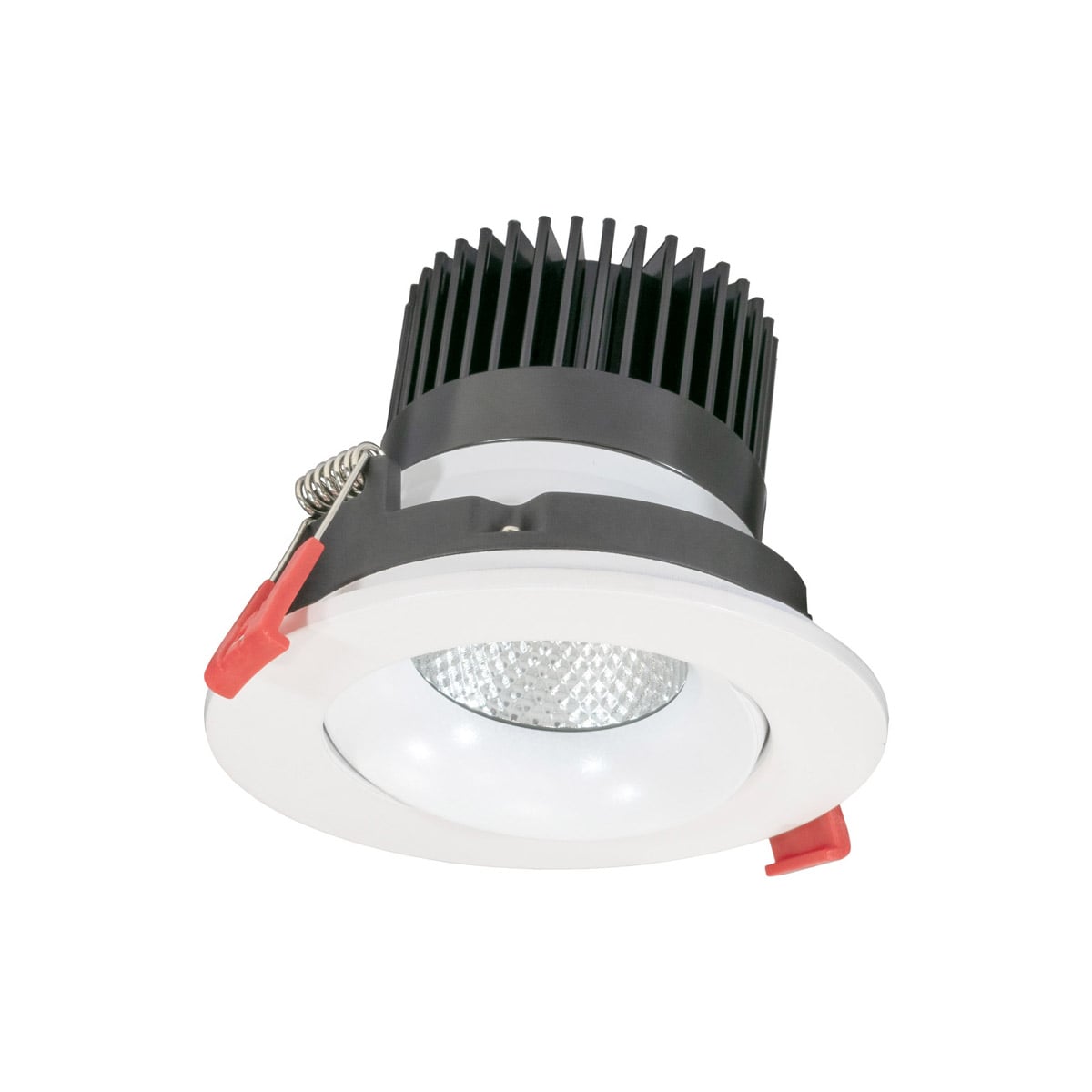 3.5 in. 12W 5CCT 90CRI LED Round Regressed Gimbal Recessed Downlight, White