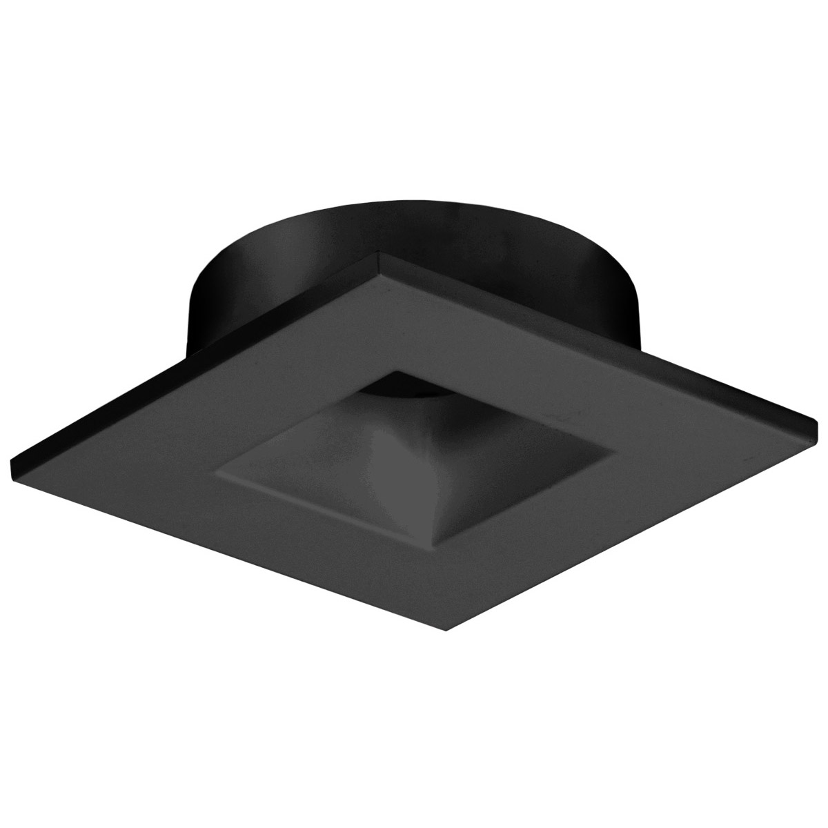1 in. Trim Square Downlight for RLF-1107 Series, Black