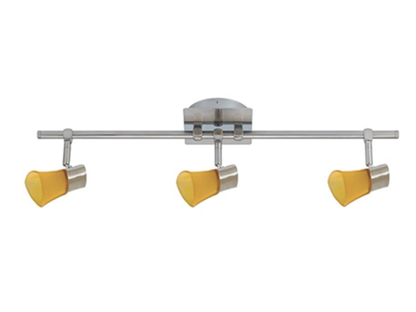 Bar Rail 3-Lite & Amber Glass