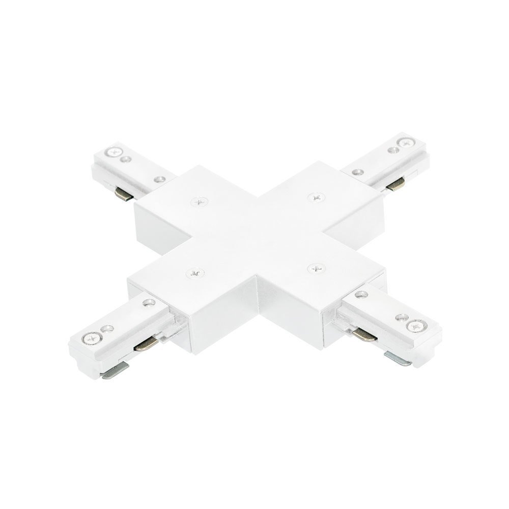 X Connector & Feed for H track- White
