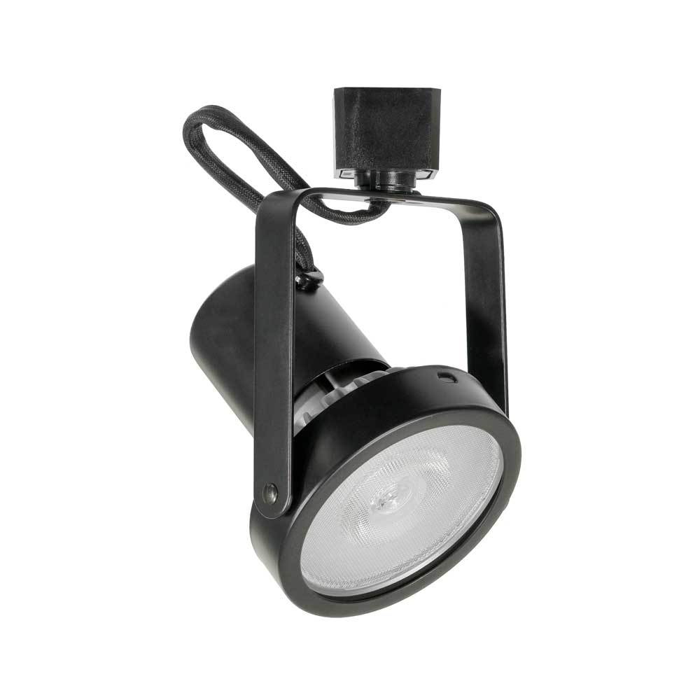 Gimbal Line Voltage Track Head in Black Finish