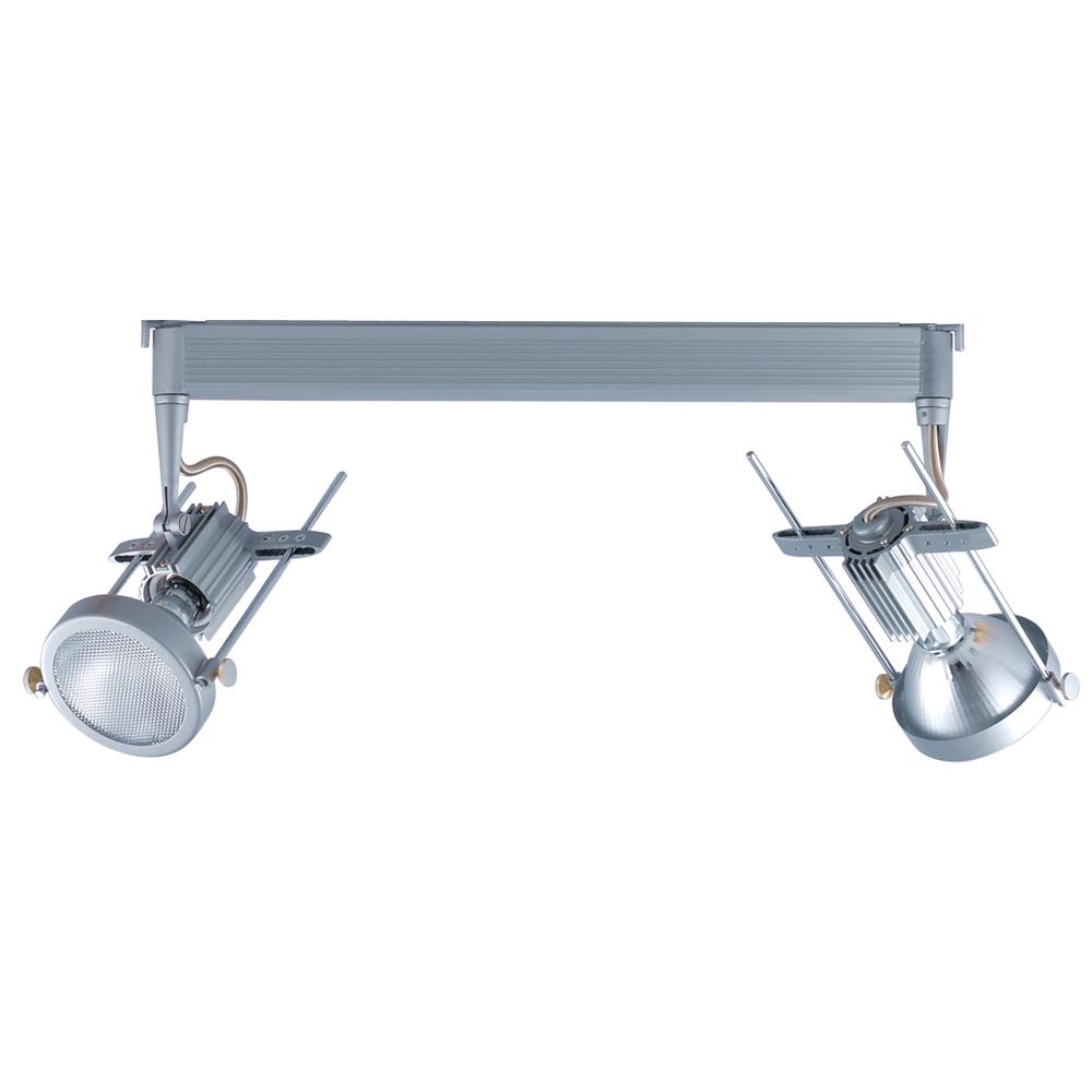 20W Two-Light Metal Halide Track Head, 120 V - Silver