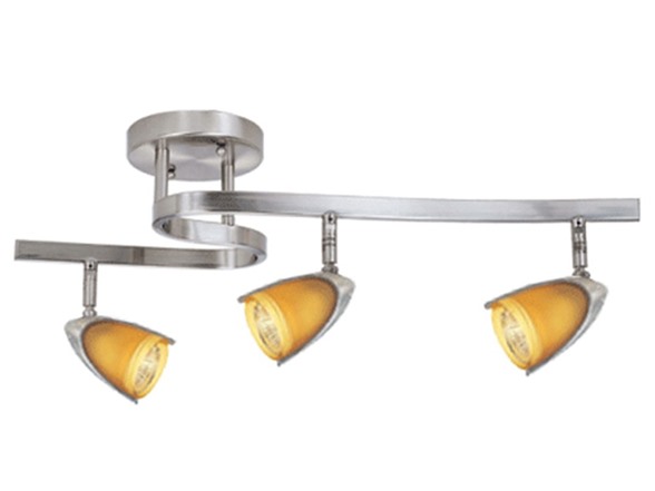 120V 3-Light GU10-50W Waverail, Amber
