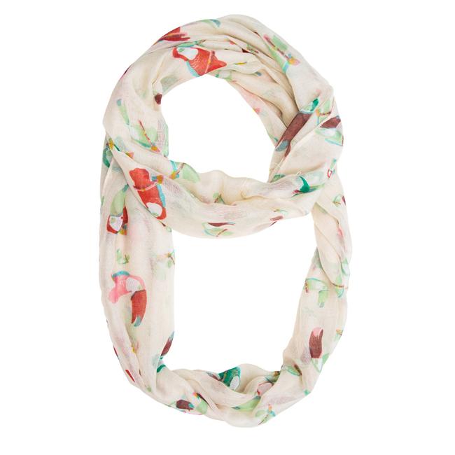 Picture of J Goodin CO-CMF3295-WHITE White Shauna Toucan Infinity Scarf