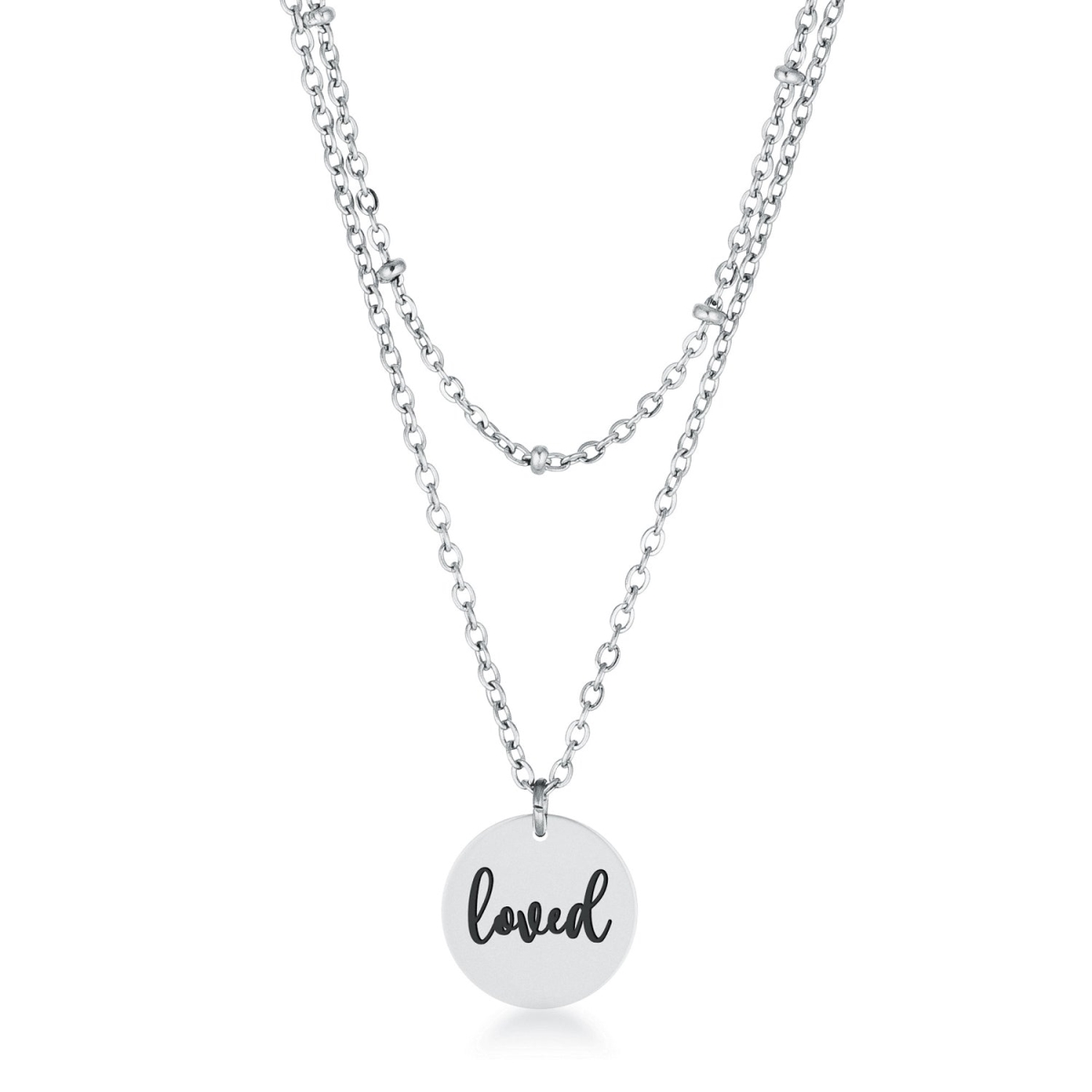 Delicate Stainless Steel Loved Necklace