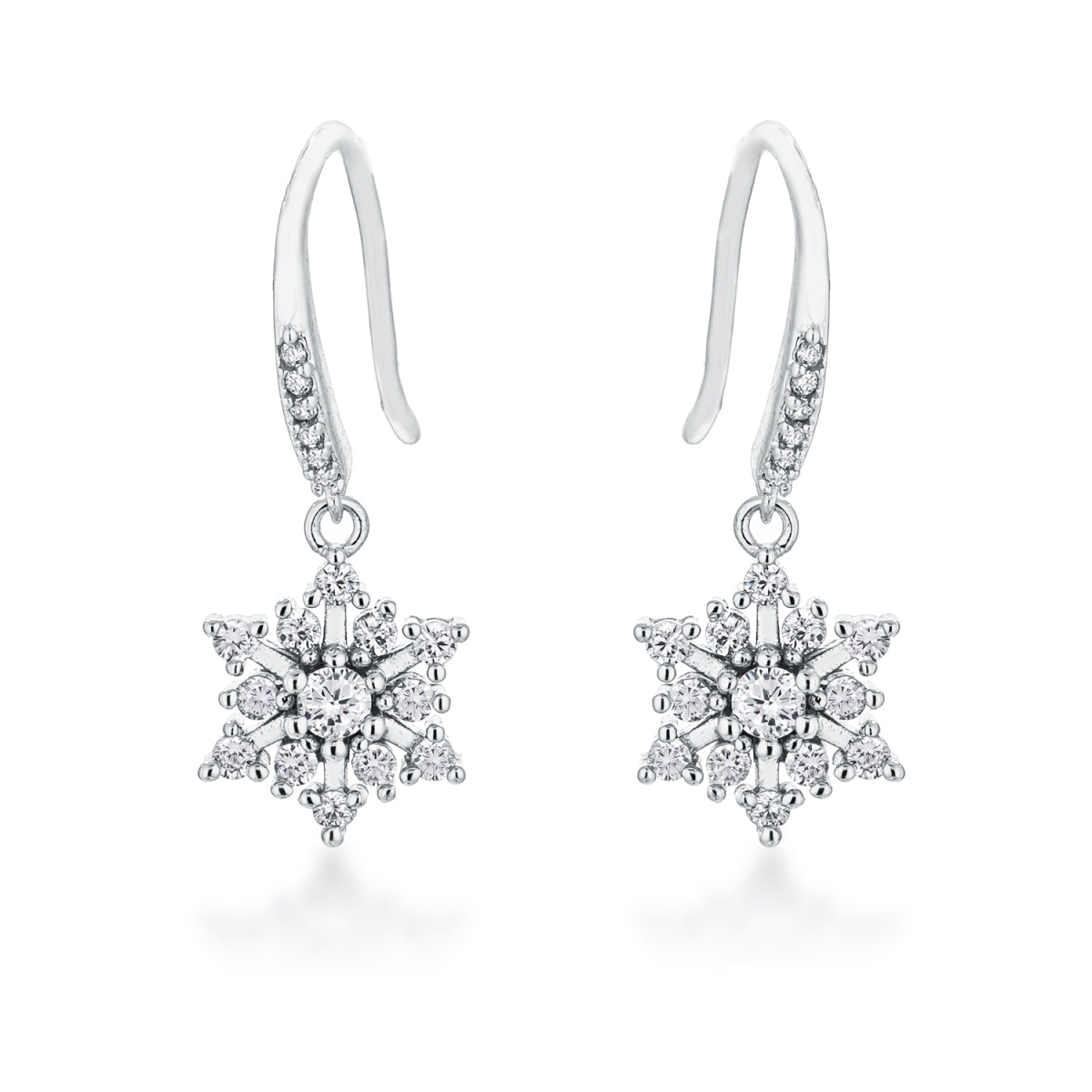Picture of J Goodin E50208R-C01 Clear Contemporary Rhodium Plated CZ Earrings