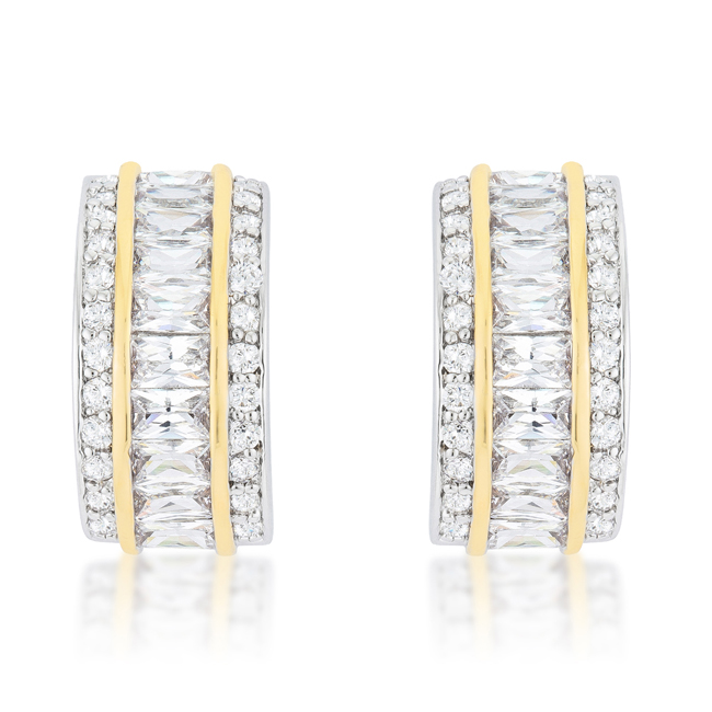 Picture of Jgoodin E50167T-C01 Womens Two-Tone Three Row Earrings