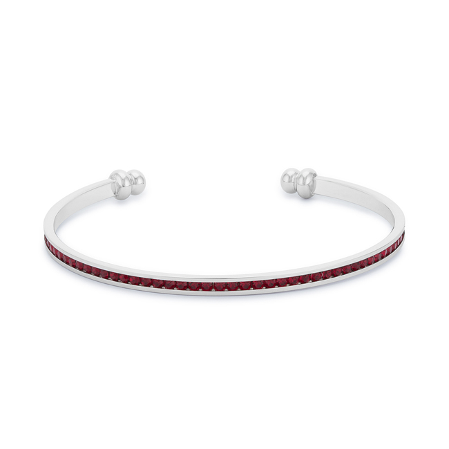 Picture of Jgoodin BC00072R-V13 Womens Channel-Set Garnet Cubic Zirconia Cuff