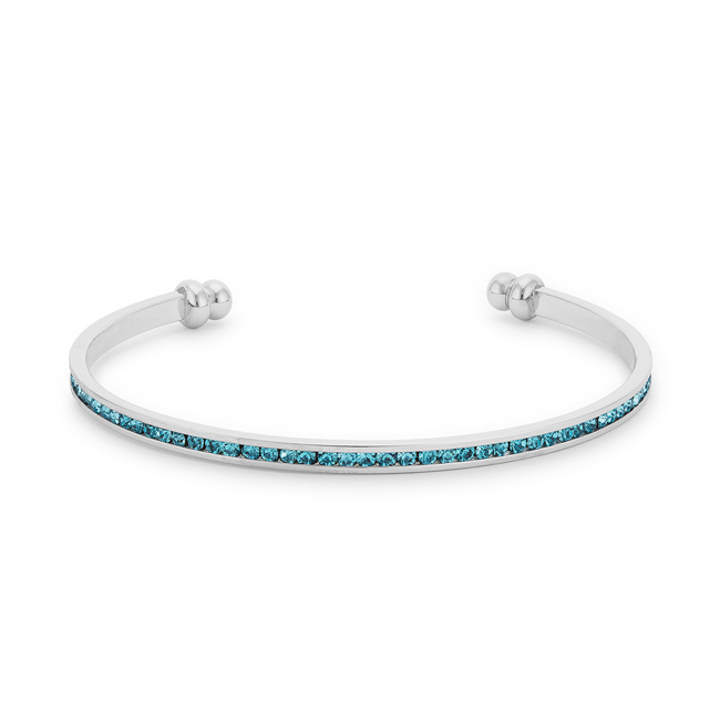 Picture of Jgoodin BC00072R-V32 Womens Channel-Set Cubic Zirconia Cuff&#44; Aqua
