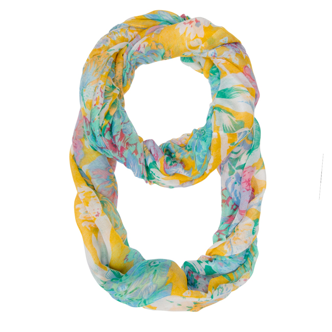 Picture of Jgoodin CO-CMF3371-MULTI Womens Wanda Floral Print Infinity Scarf&#44; Multi Color
