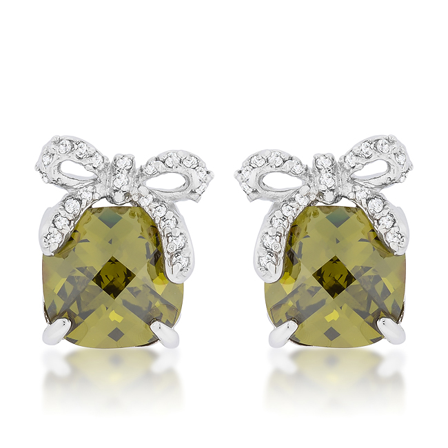 Picture of Jgoodin E50172R-C42 Womens Olivine Drop Earrings with Bow