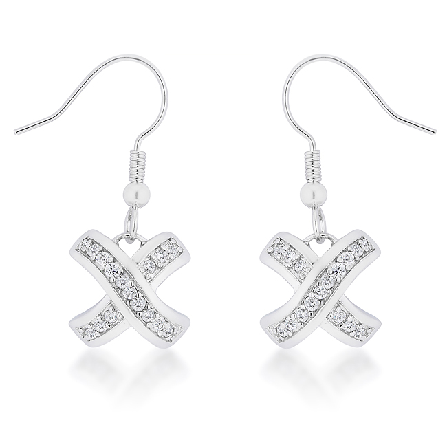 Picture of Jgoodin E50166R-C01 Womens Timeless Pave Drop Earrings