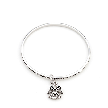 Picture of Jgoodin B01455SW-V01 Solitaire Angel Charm Bangle