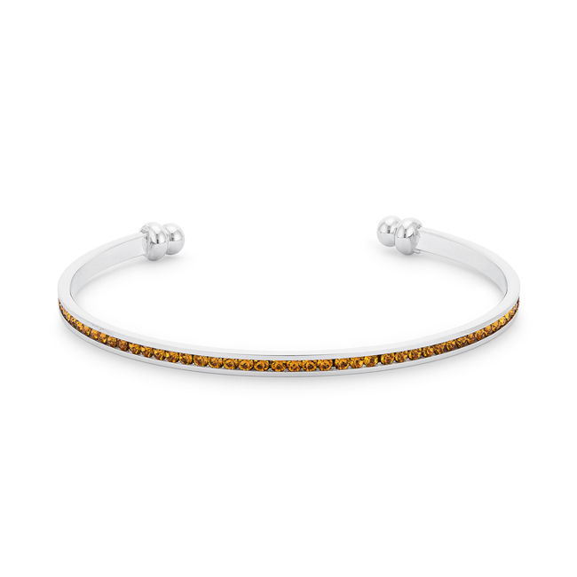 Picture of Jgoodin BC00072R-V61 Womens Channel-Set Canary Cubic Zirconia Cuff