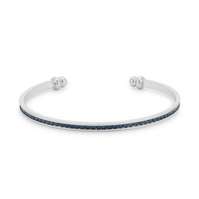 Picture of Jgoodin BC00072R-V36 Womens Channel-Set Montana Cubic Zirconia Cuff&#44; Blue