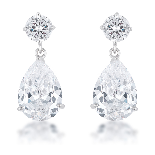 Picture of Jgoodin E01890R-C01 Shimmering Cubic Zirconia Earrings - Clear