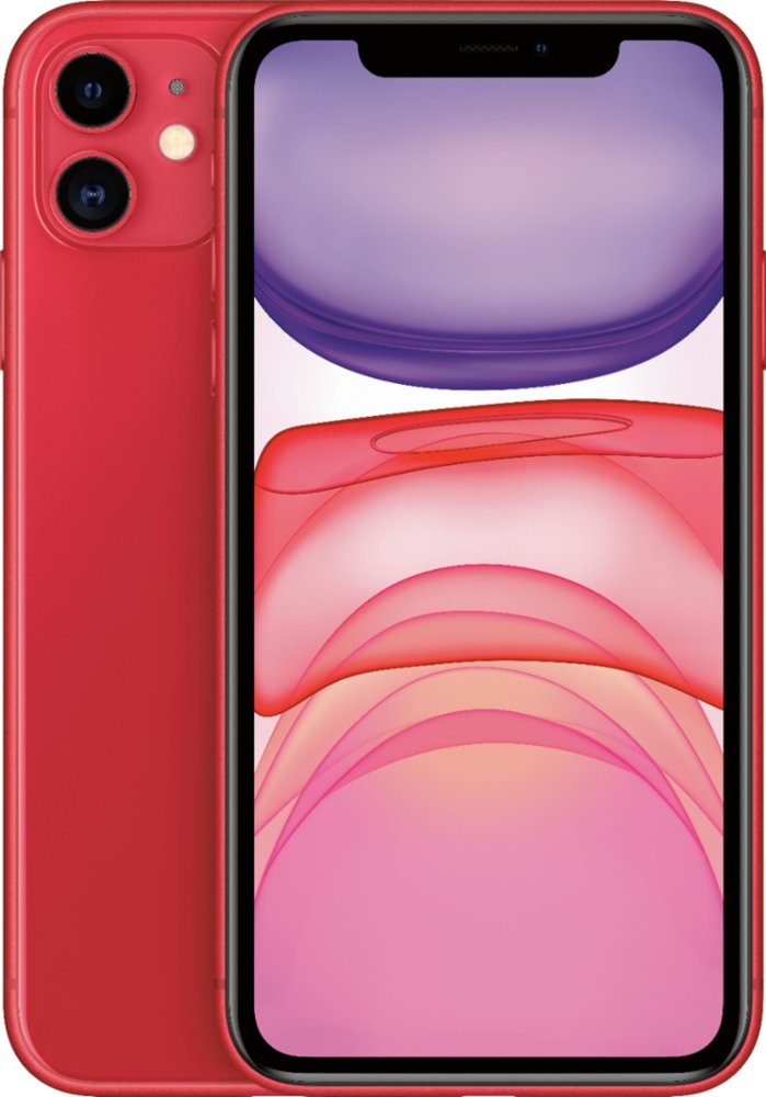 Picture of Apple PAB100108 64GB Fully Unlocked Phone with Verizon Plus Sprint Plus GSM Unlocked Phone for iPhone 11 - Red