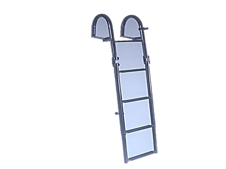 IBC 4 Step 316 Pontoon Telescoping Ladder, Stainless Steel