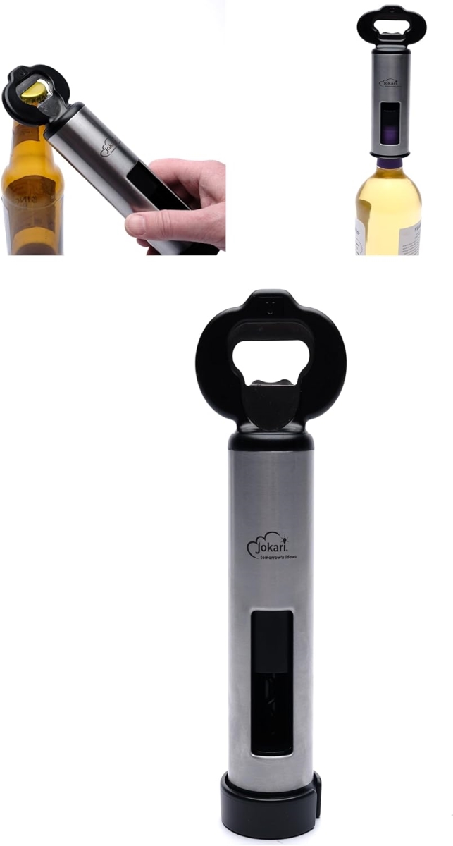 Picture of Jokari 06016 Versatile 3 in 1 Wine Opener Pro&#44; Gray