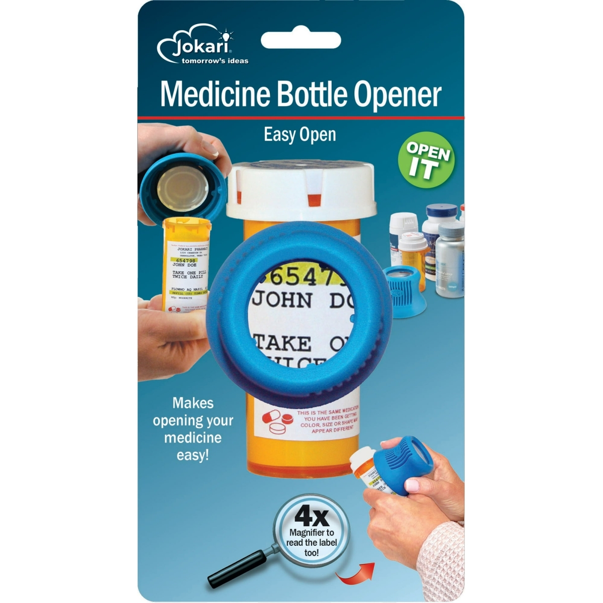 Picture of Jokari 025022P3 Easy Open Prescription Medicine Bottle Opener&#44; Set of 3